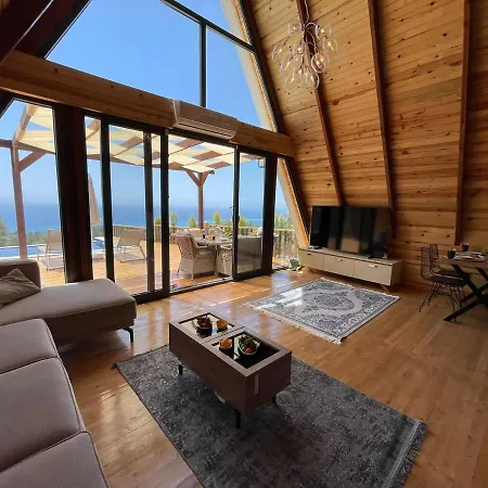 Amazing With Sea View And Private Pool Surrounded By Nature In Kas * Gelemiş
