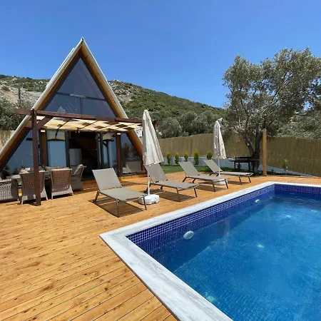 Amazing With Sea View And Private Pool Surrounded By Nature In Kas * Gelemiş